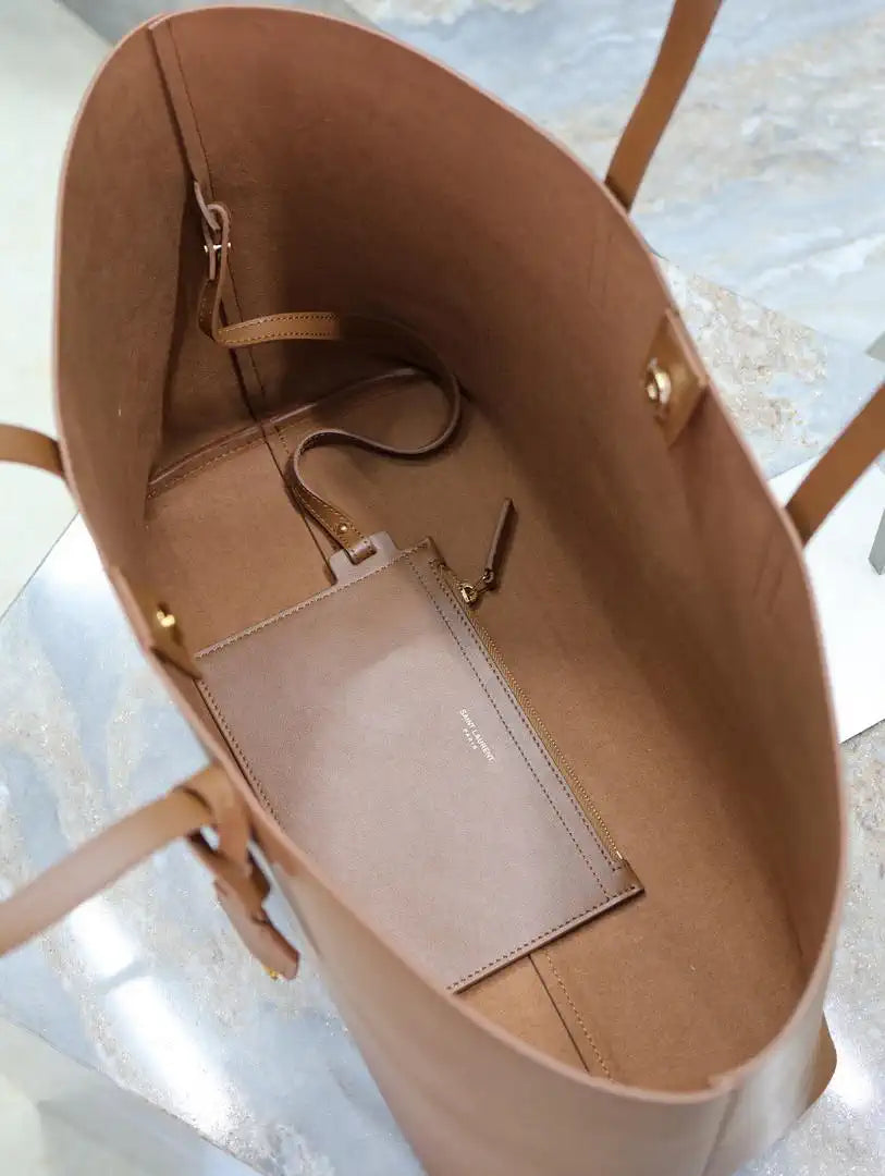 YSL 600281 Shopping Saint Laurent in leather Brown