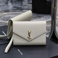 YSL 617662 Cassandre Matelass¨¦ Flap pouch in White leather - Default Title - View 1