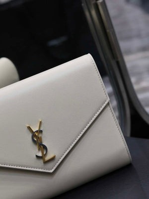 YSL 617662 Cassandre Matelass¨¦ Flap pouch in White leather - Default Title - View 3