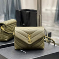YSL 630951 Saint Laurent Loulou Toy Bag In Matelass¨¦  Y  Leather Green - Default Title - View 1
