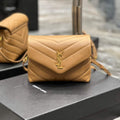 YSL 630951 Saint Laurent Loulou Toy Bag In Matelass¨¦  Y  Leather Tan - Default Title - View 1