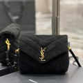 YSL 630951 Loulou Toy Bag In Matelass¨¦  Y  Leather Saint Laurent Black - Default Title - View 1