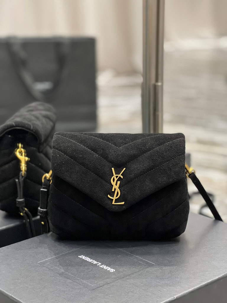YSL 630951 Loulou Toy Bag In Matelass¨¦  Y  Leather Saint Laurent Black