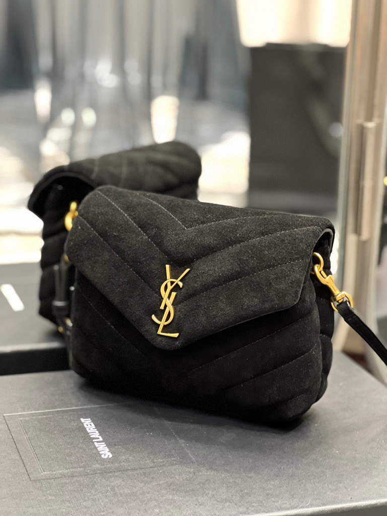 YSL 630951 Loulou Toy Bag In Matelass¨¦  Y  Leather Saint Laurent Black