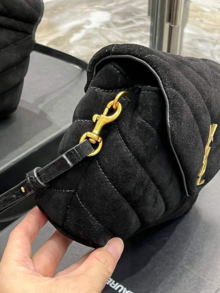 YSL 630951 Loulou Toy Bag In Matelass¨¦  Y  Leather Saint Laurent Black