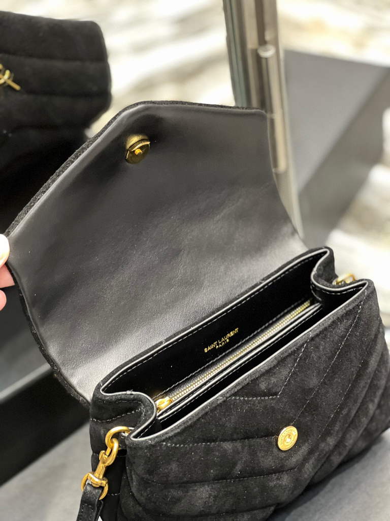 YSL 630951 Loulou Toy Bag In Matelass¨¦  Y  Leather Saint Laurent Black