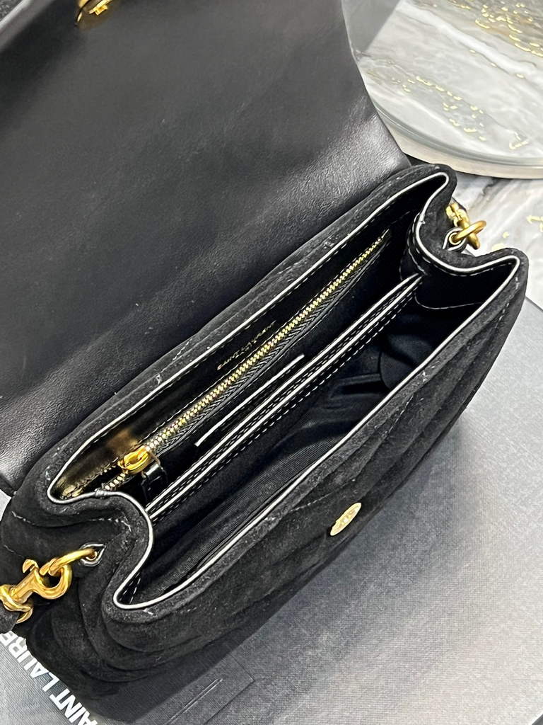 YSL 630951 Loulou Toy Bag In Matelass¨¦  Y  Leather Saint Laurent Black