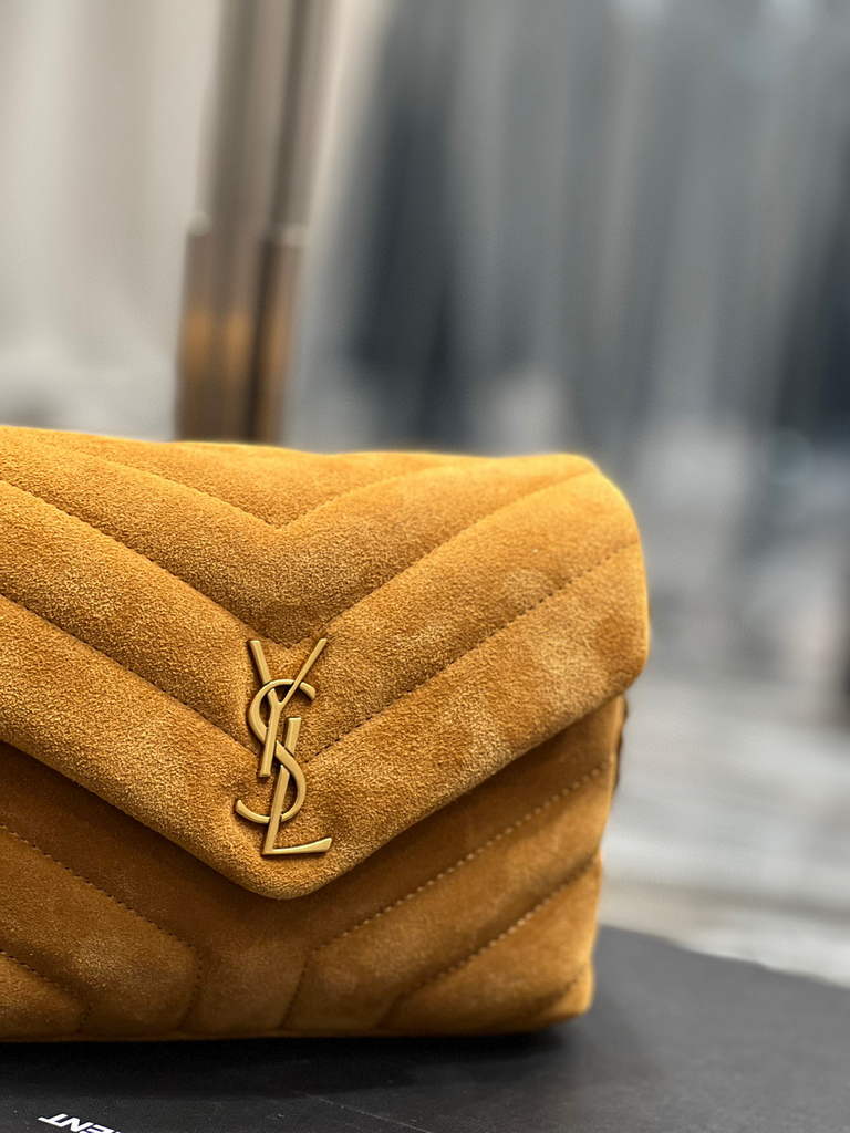 YSL 630951 Saint Laurent Loulou Toy Bag In Matelass¨¦  Y  Leather Brown