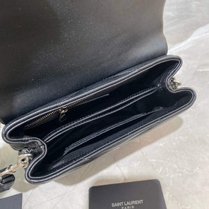 YSL 630951 Saint Laurent Loulou Toy Bag In Matelass¨¦  Y  Leather Black Silvery - Default Title - View 7