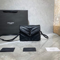 YSL 630951 Saint Laurent Loulou Toy Bag In Matelass¨¦  Y  Leather Black with Hardward Black