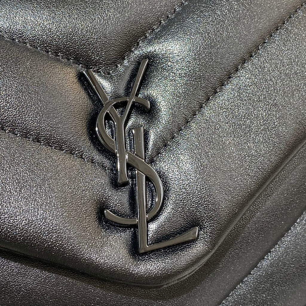 YSL 630951 Saint Laurent Loulou Toy Bag In Matelass¨¦  Y  Leather Black with Hardward Black