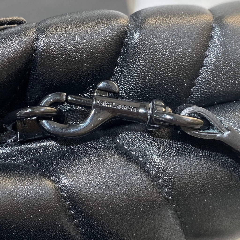 YSL 630951 Saint Laurent Loulou Toy Bag In Matelass¨¦  Y  Leather Black with Hardward Black