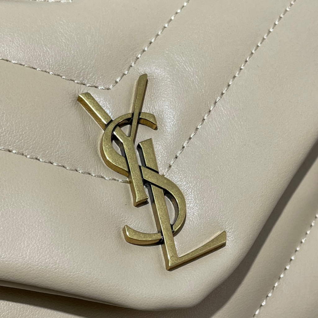 YSL 630951 Loulou Toy Bag In Matelass¨¦  Y  Leather Saint Laurent Apricot