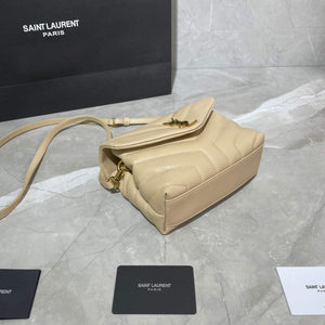 YSL 630951 Loulou Toy Bag In Matelass¨¦  Y  Leather Saint Laurent Apricot - Default Title - View 7