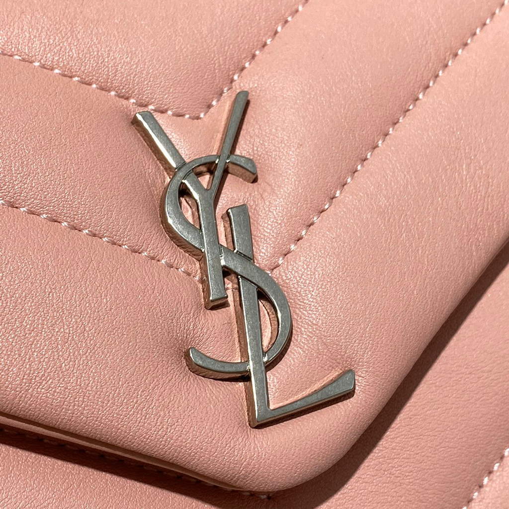 YSL 630951 Saint Laurent Loulou Toy Bag In Matelass¨¦  Y  Leather Pink