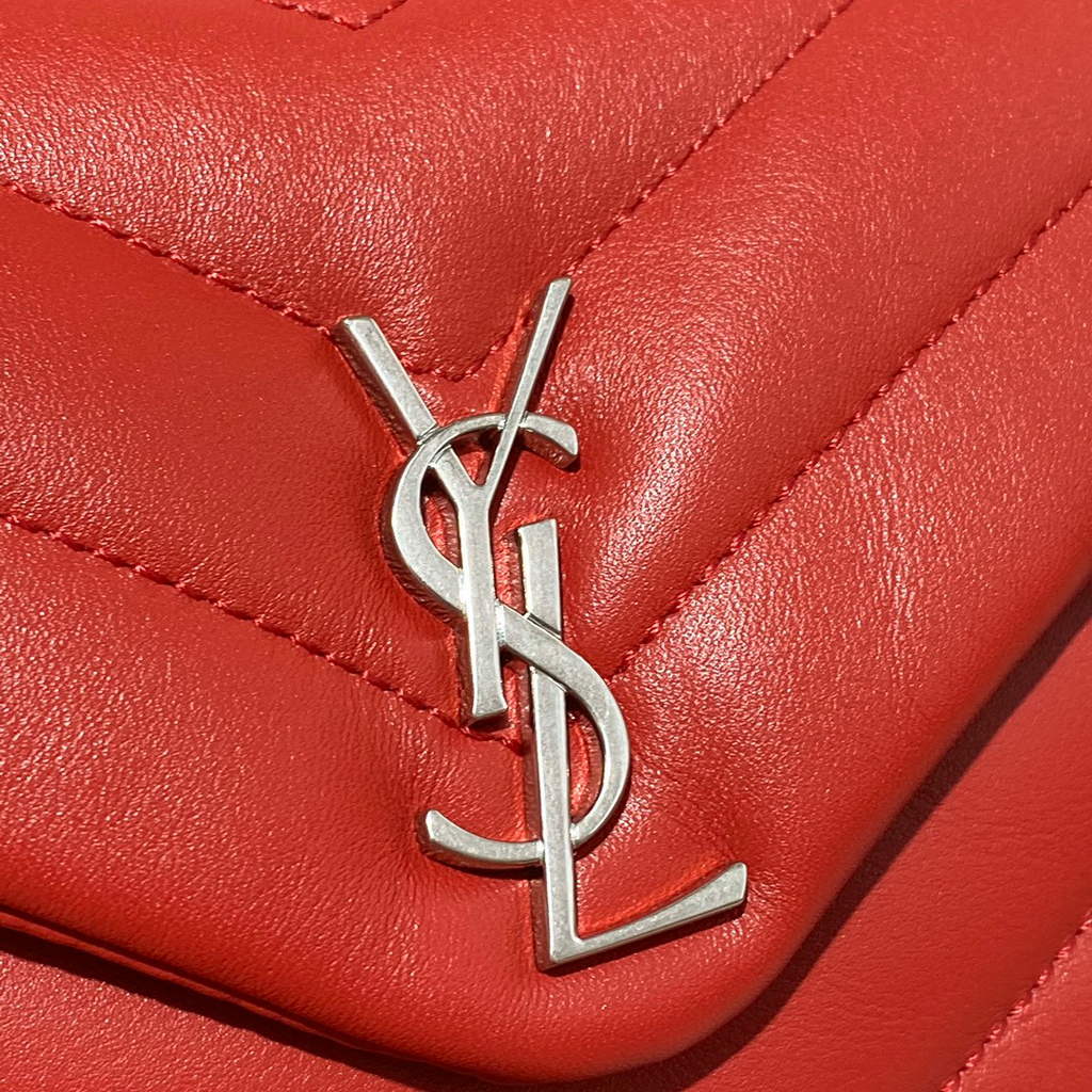 YSL 630951 Saint Laurent Loulou Toy Bag In Matelass¨¦  Y  Leather Red