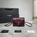 YSL 630951 Saint Laurent Loulou Toy Bag In Matelass¨¦  Y  Leather Wine Red