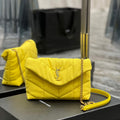Saint Laurent Lou lou Puffer Mini Bag YSL 620333 Canvas and smooth leather Yellow - Default Title - View 1