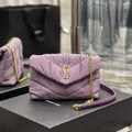 YSL 620333 Saint Laurent Puffer Toy Bag In Jersey Purple - Default Title - View 1