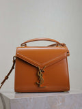 YSL 623930 Cassandra Mini Top Handle In Box Saint Laurent Tan