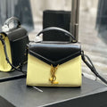 YSL 623930 Cassandra Mini Top Handle In Box Saint Laurent Black & Yellow - Default Title - View 1