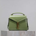 YSL 623930 Cassandra Mini Top Handle In Box Saint Laurent Green - Default Title - View 1