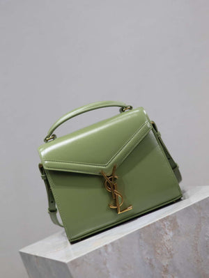 YSL 623930 Cassandra Mini Top Handle In Box Saint Laurent Green - Default Title - View 2