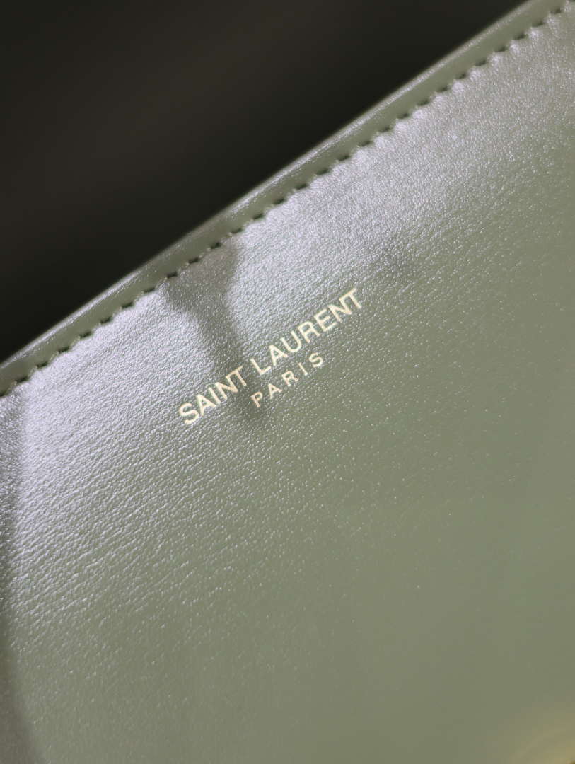 YSL 623930 Cassandra Mini Top Handle In Box Saint Laurent Green