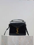 YSL 623930 Cassandra Mini Top Handle In Box Saint Laurent Black