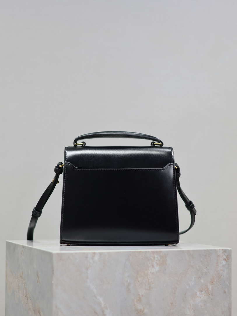 YSL 623930 Cassandra Mini Top Handle In Box Saint Laurent Black