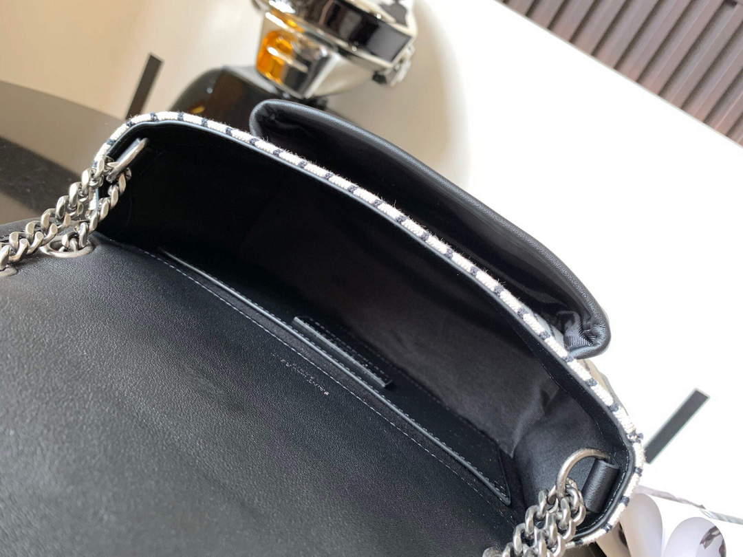 YSL 633151 Niki Baby Chain Bag Canvas And Smooth Leather - Default Title - View 8
