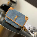 YSL 633151 Niki Baby Chain Bag Denim with leather - Default Title - View 1