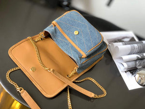 YSL 633151 Niki Baby Chain Bag Denim with leather - Default Title - View 6
