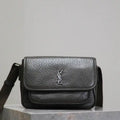 YSL 633151 Niki Baby Chain Bag Elephant pattern Lambskin leather dark Green