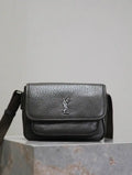 YSL 633151 Niki Baby Chain Bag Elephant pattern Lambskin leather dark Green
