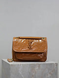YSL 633151 Niki Baby Chain Bag IN VINTAGE Calf  Leather khaki Yellow