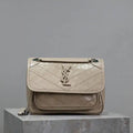 YSL 633151 Niki Baby Chain Bag IN VINTAGE Calf Leather Apricot
