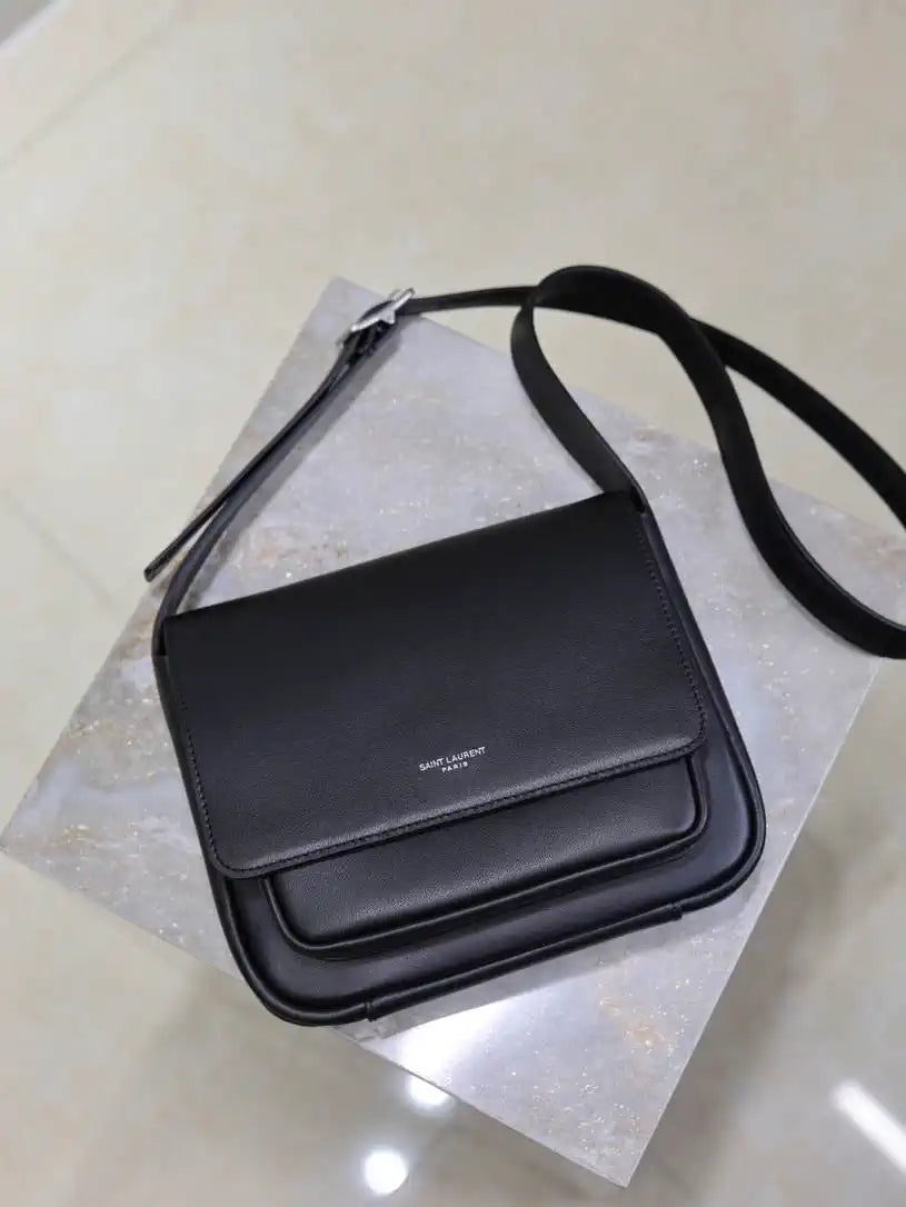 YSL 633151 Niki Baby Chain Bag Lambskin leather Black
