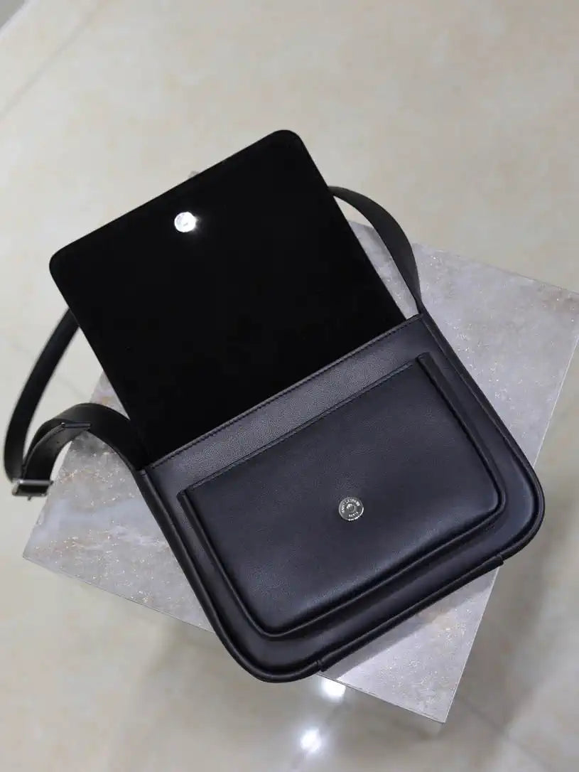 YSL 633151 Niki Baby Chain Bag Lambskin leather Black