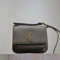 YSL 633151 Niki Baby Chain Bag Lambskin leather Dark Green