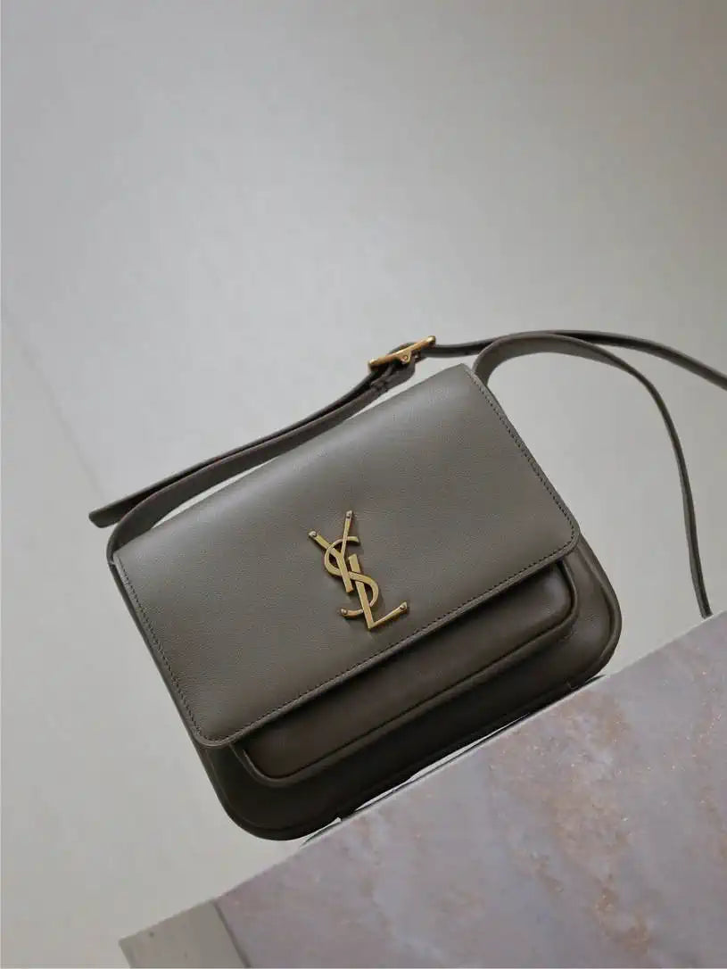 YSL 633151 Niki Baby Chain Bag Lambskin leather Dark Green