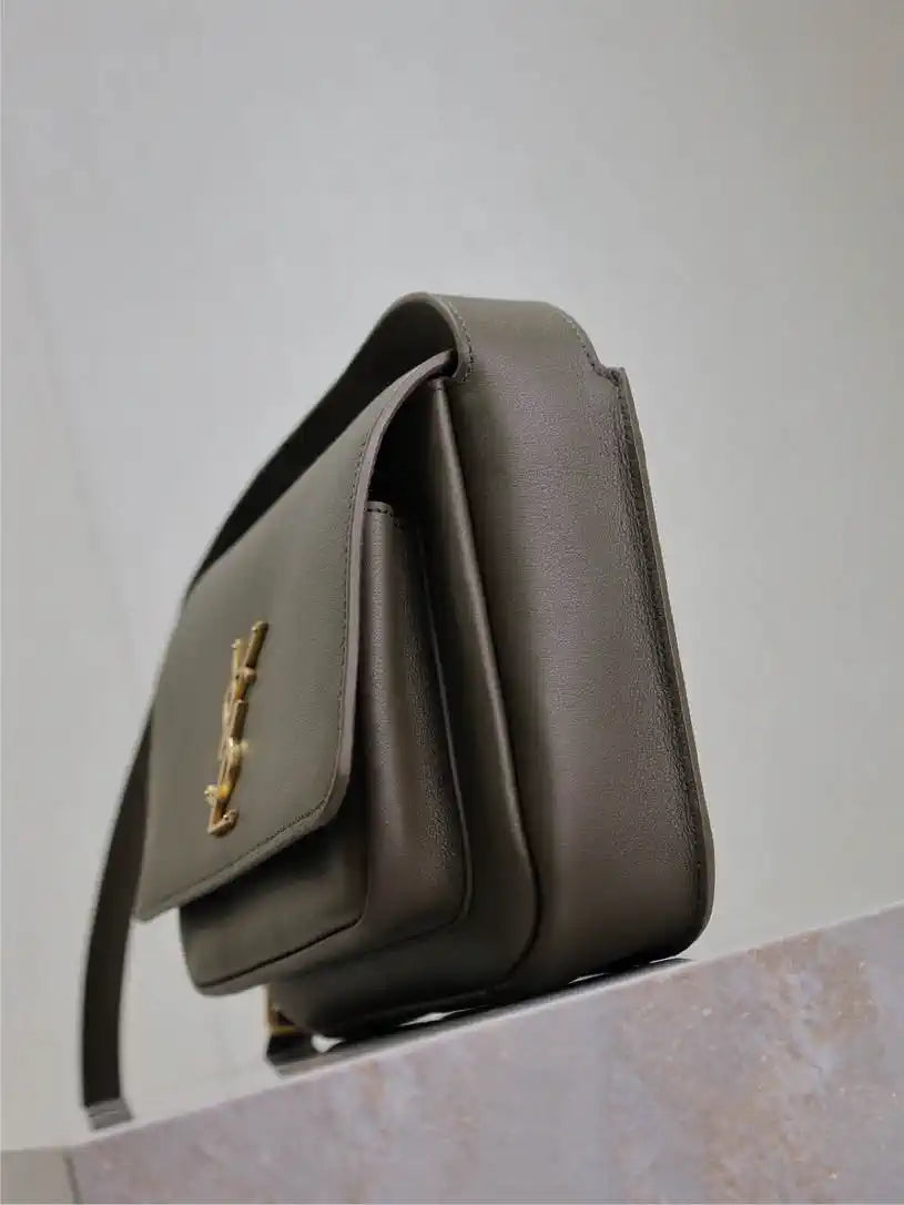 YSL 633151 Niki Baby Chain Bag Lambskin leather Dark Green