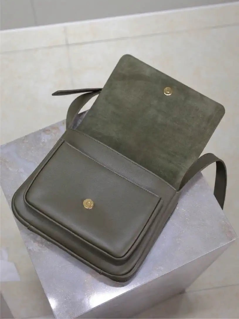 YSL 633151 Niki Baby Chain Bag Lambskin leather Dark Green