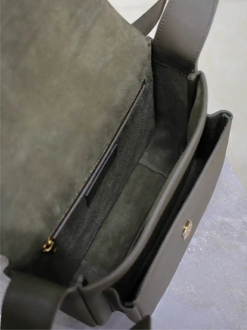 YSL 633151 Niki Baby Chain Bag Lambskin leather Dark Green
