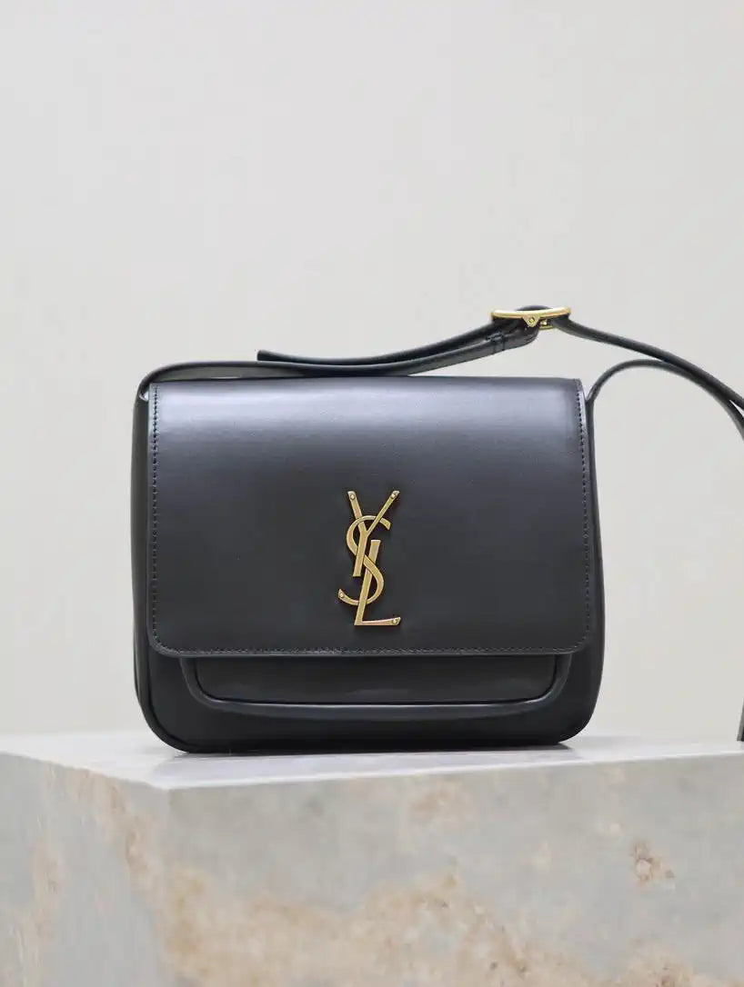 YSL 633151 Niki Baby Chain Bag Lambskin leather Black gold