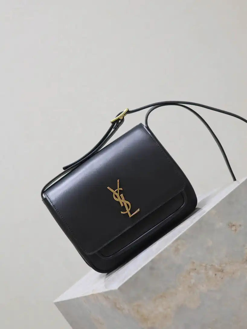 YSL 633151 Niki Baby Chain Bag Lambskin leather Black gold