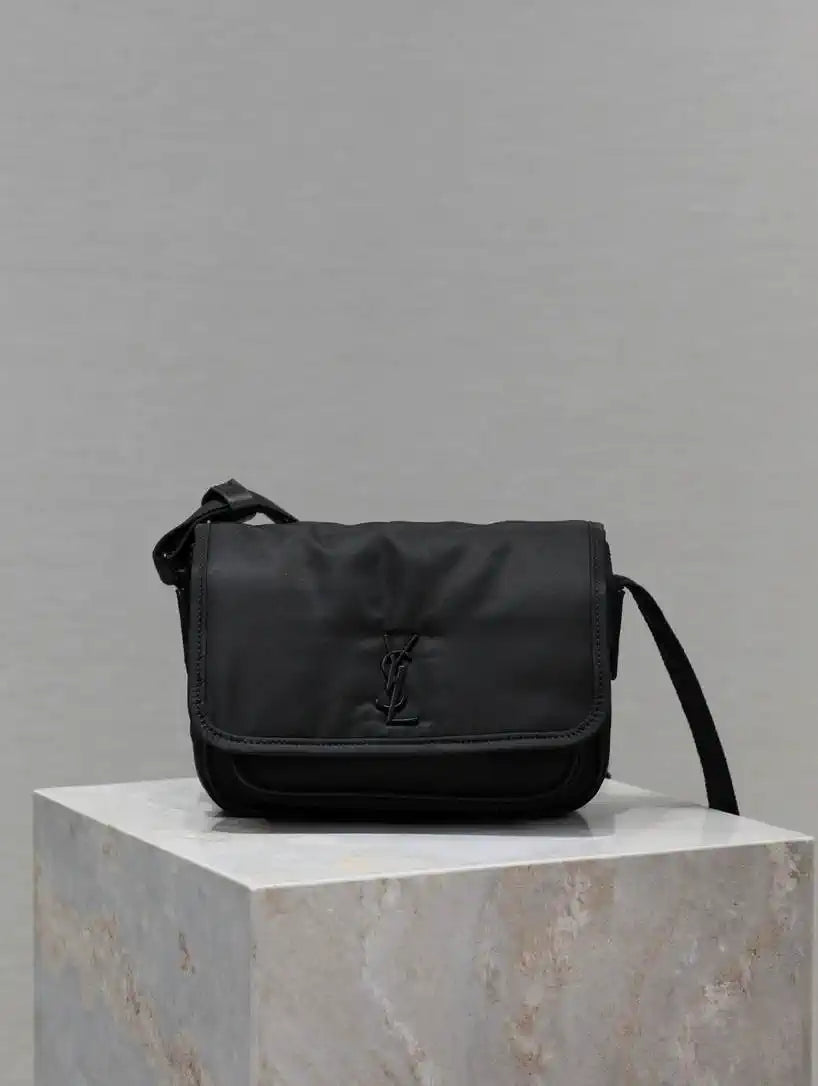 YSL 633151 Niki Baby Chain Bag Nylon Black