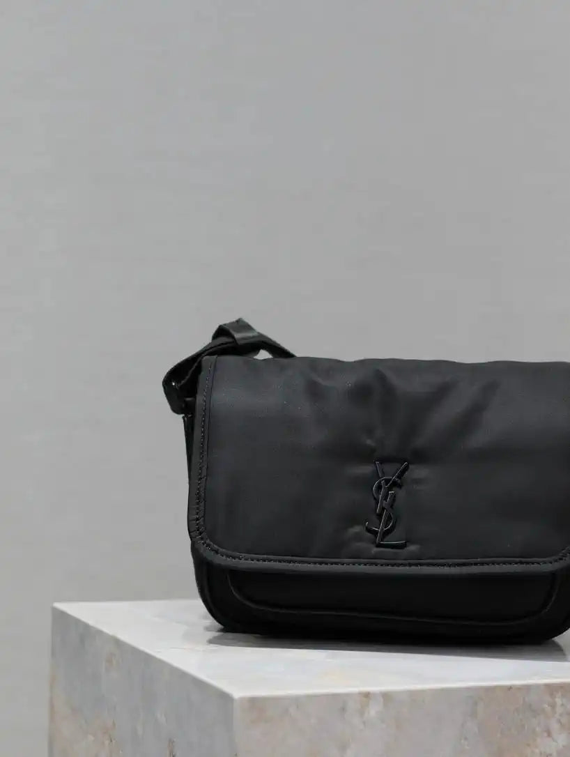 YSL 633151 Niki Baby Chain Bag Nylon Black