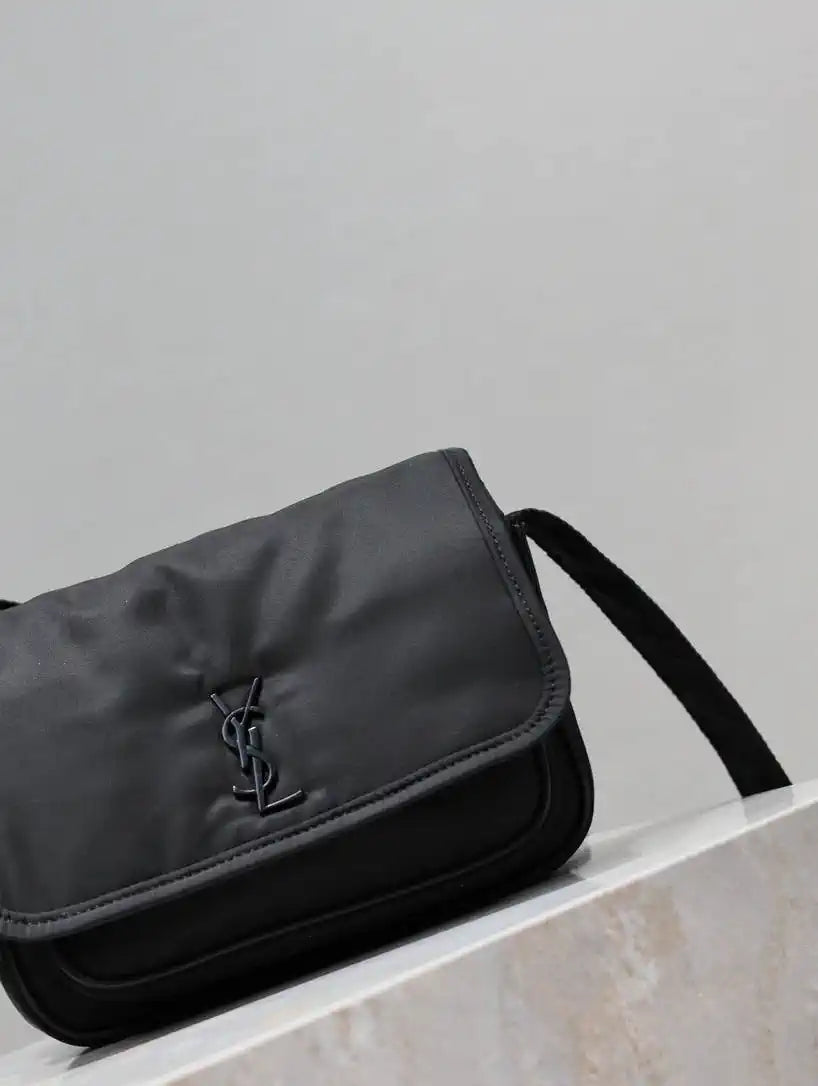 YSL 633151 Niki Baby Chain Bag Nylon Black