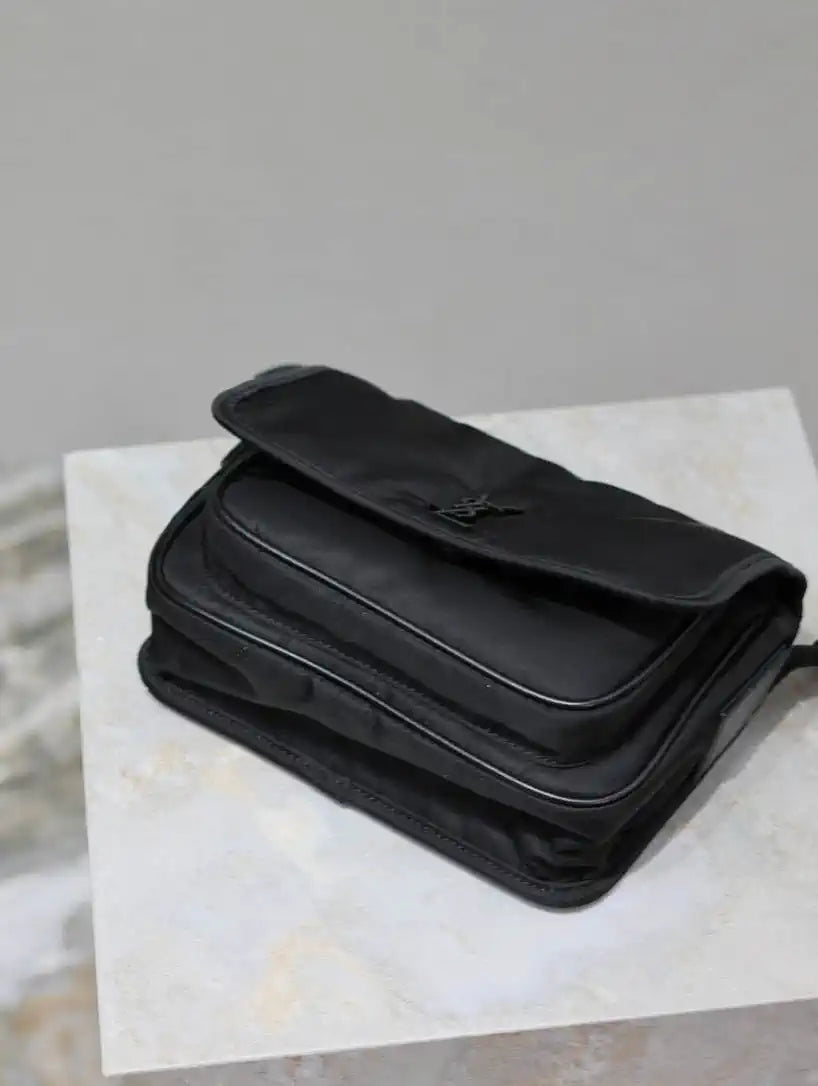YSL 633151 Niki Baby Chain Bag Nylon Black